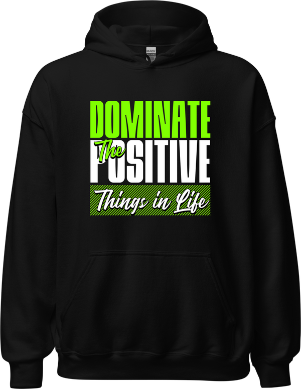 Dominate The Things In Life Motivational Neon Typography Graphic